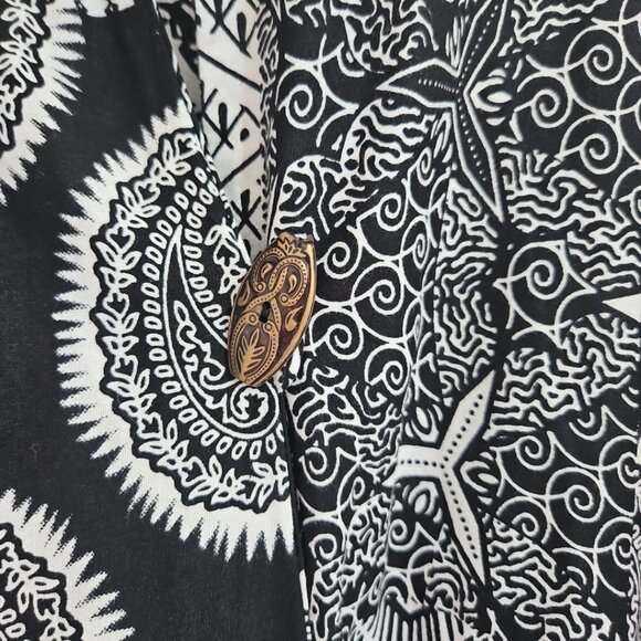 Womens Patchwork 100% Cotton One Size Swing Jacket Lagen Look Boho Artsy  READ - Picture 6 of 14